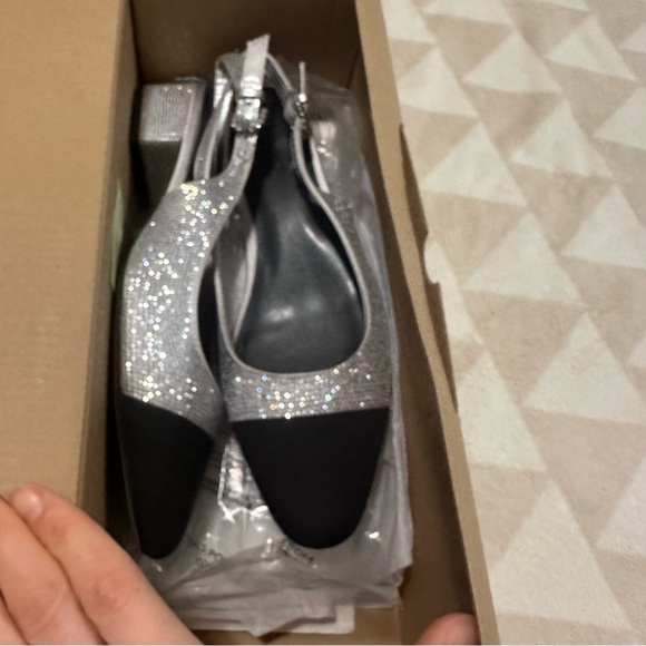 NWOB J crew Rhinestone low-heel slingbacks - Picture 6 of 7